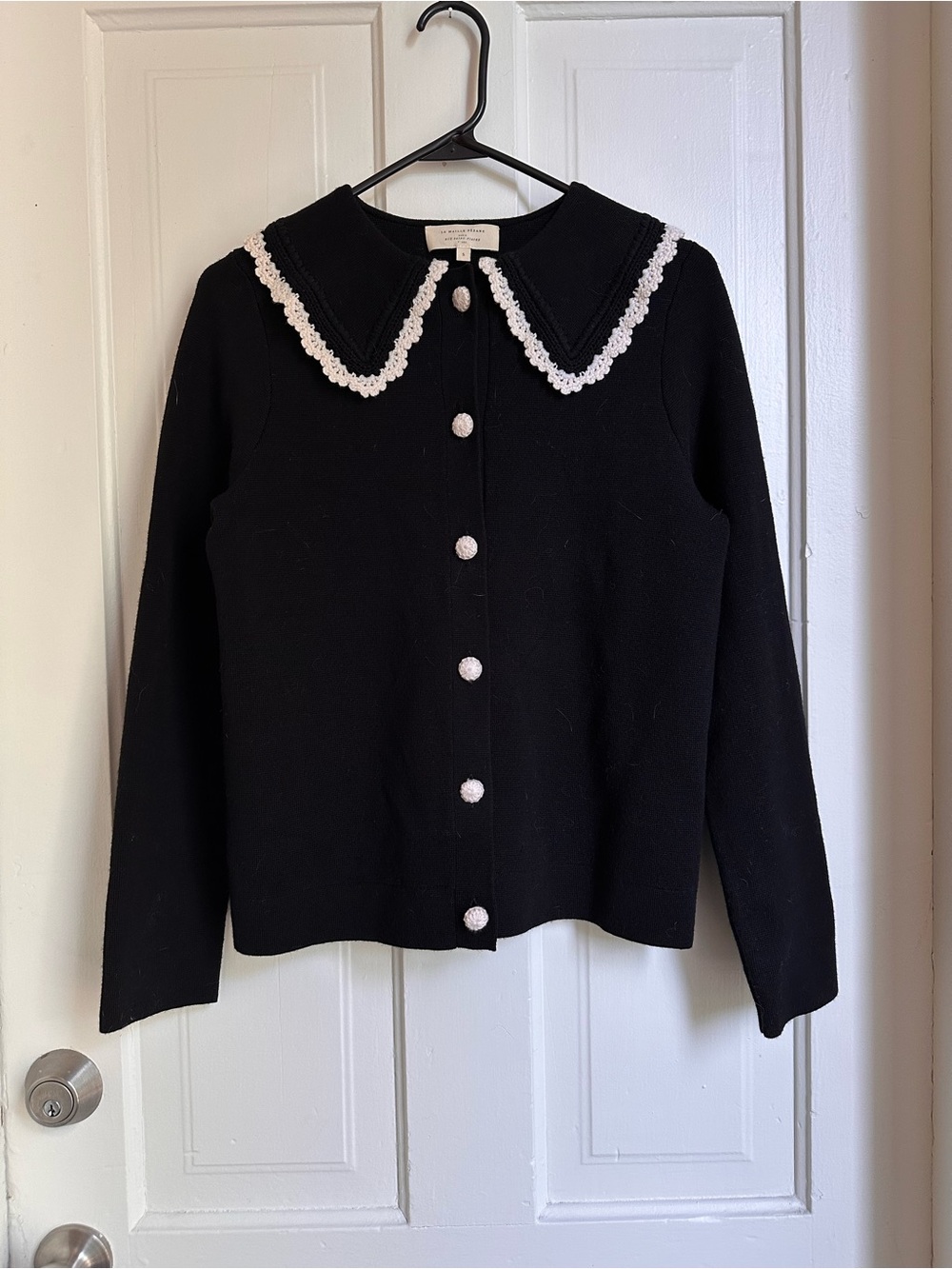Sezane Black Bettany Cardigan wool - Picture 2 of 5